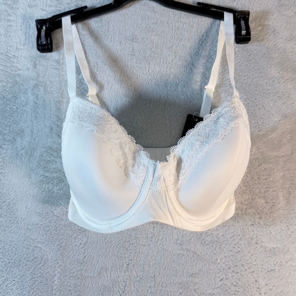 Natori Discreet Convertible‎ Underwire Bra White Lace 30DDD NWT